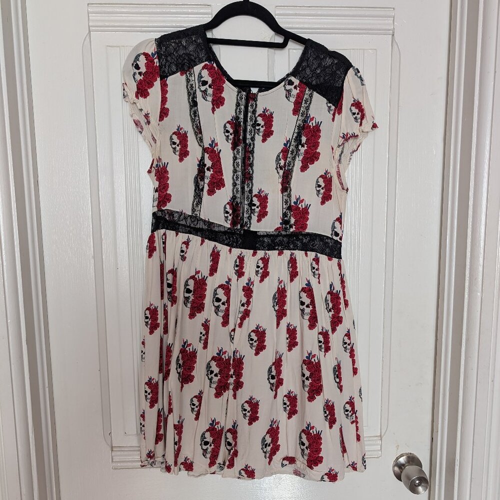 Royal Bones by Daang skull print dress Size L